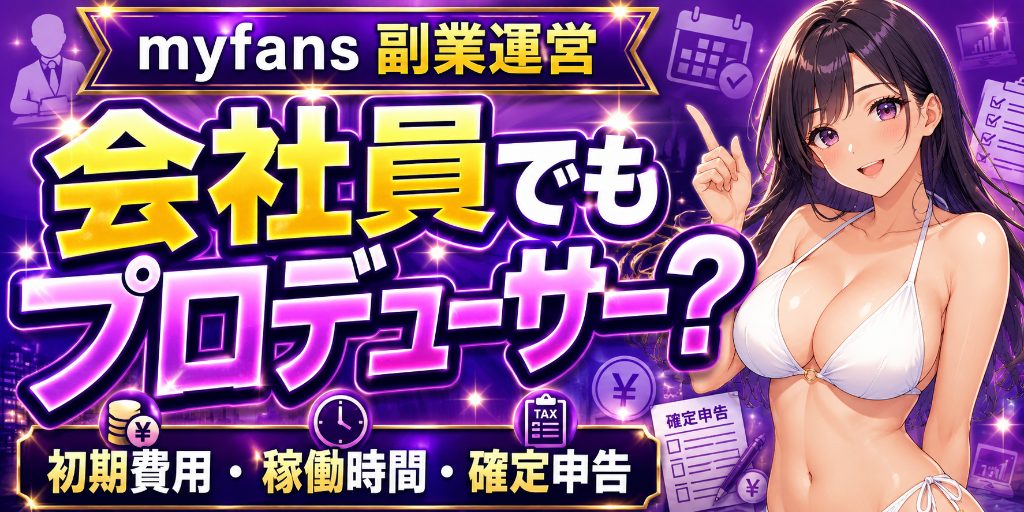 【副業でmyfans運営】会社員がプロデューサーを始める現実|初期費用・週の稼働時間・確定申告まで