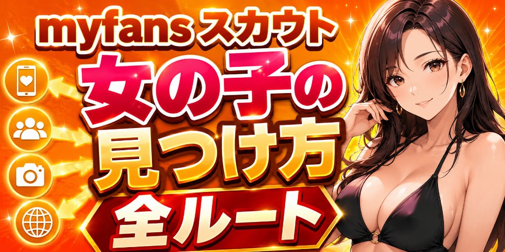 myfans出演者スカウトの全ルート|X・マチアプ・紹介・スカウトサイトの現実