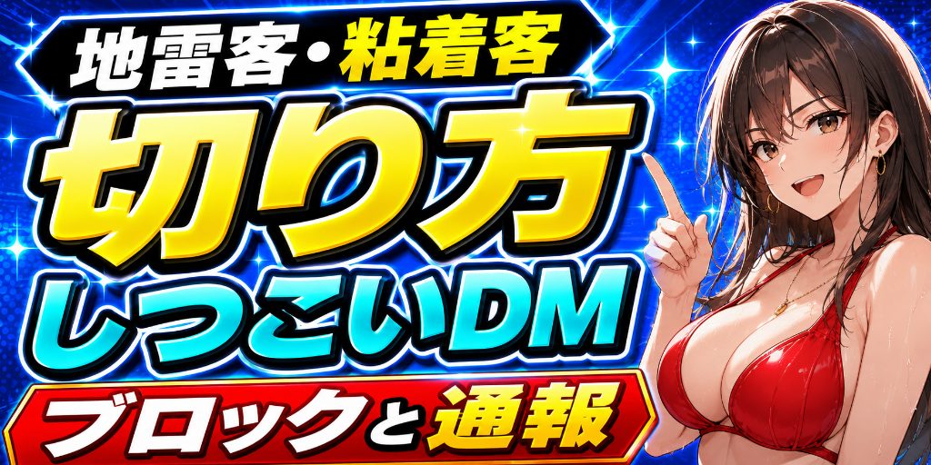 【地雷客・粘着客への対応】しつこいDM・過度な要求・特定行為をするファンの切り方|ブロックのタイミングと通報の使い方