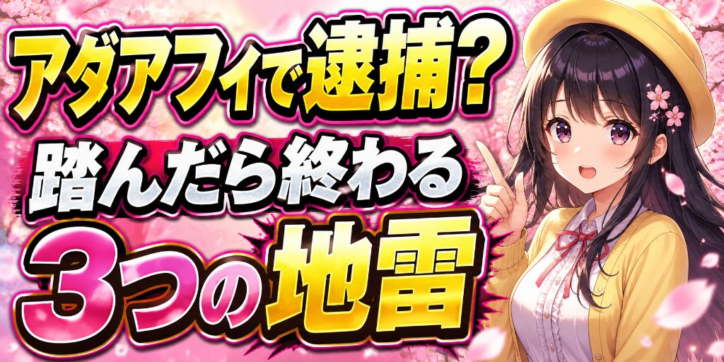 アダアフィで逮捕につながるケース|著作権・無修正リンクの注意点